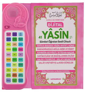 Sesli Yasini Şerif Ögreten Cihaz Sesli Yasin Kitaplı Pembe