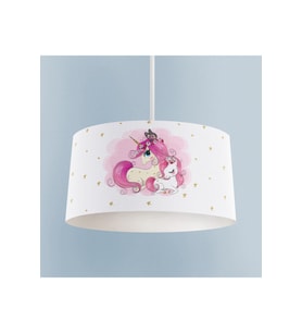 MEKTA HOME BEBEK VE ÇOCUK ODASI Yıldızlı Unicorn Desenli Avize
