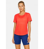 Nike Dri Fit One Breathe Training T-shirt Kadın File Spor Tişört Kırmızı