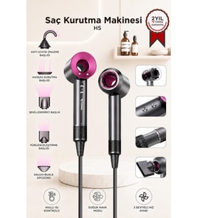 Torima Saç Kurutma Makinesi Güçlü Saç Şekillendirici H5 Pembe