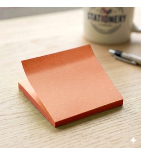 Turuncu Kare Şekilli posit yapışkanlı not kağıdı pos it (76x76 mm) - 1 Adet