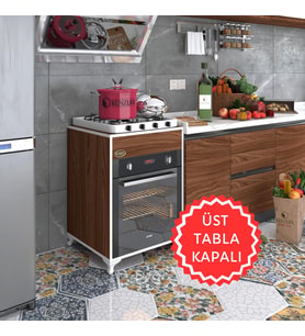 Kenzlife ankastre modülü kabini lantanyum cvz fırın ocak dolabı sabit tabla ayaklı (Karışık)