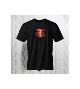 You Can May it Through Unisex Yarım Kollu Bisiklet Yaka %100 Pamuk Oversize T-shirt