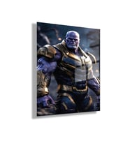 Temperli Gerçek Cam Tablo Film Karakteri Thanos Portresi