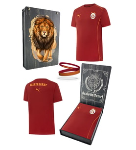 Galatasaray Orijinal Lisanslı 2024/25 Kırmızı Antrenman T-Shirt + Bileklik Set Hediyelik