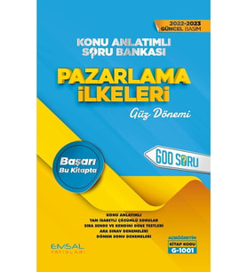 Emsal Yayınları Aöf Pazarlama Ilkeleri Konu Özetli Çözümlü Soru Bankası Gncl-5 (Çok Renkli)