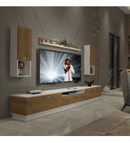 Decoraktiv Trendstyle 270DA Mdf Tv Ünitesi Tv Sehpası - Beyaz Pera (Beyaz - Pera)