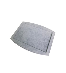 Gri Süet Düz Kolye Ucu, Küpe ve Yüzük Sunum Tablası 25x35 cm