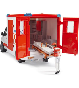 Bruder Mercedes Benz Sprinter Sirenli Ambulans ve Ekibi 02676