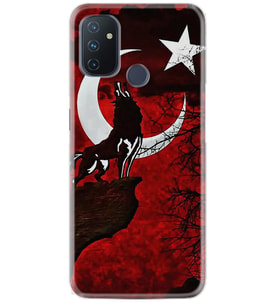 Kılıfland One Plus Nord N10 Kılıf Desenli Silikon Resimli Kapak Wolf and Moon 2 Kılıf 1381