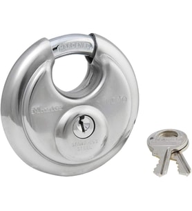 Master Lock Anahtarlı 40D Paslanmaz Çelik Discus Asma Kilit, Gümüş