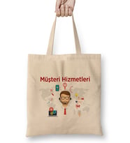 Müşteri Hizmetleri Bez Çanta Uzun Saplı