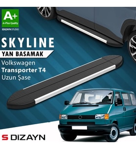 S-Dizayn VW Transporter T4 Uzun Şase Skyline Aluminyum Yan Basamak 253 Cm 1995-2003 A+ Kalite