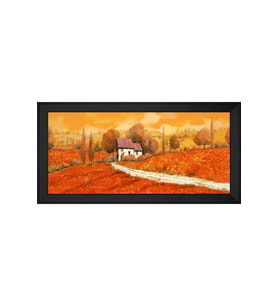 Manzara Temalı Kanvas Tablo 50 x 70 cm Siyah Çerçeve