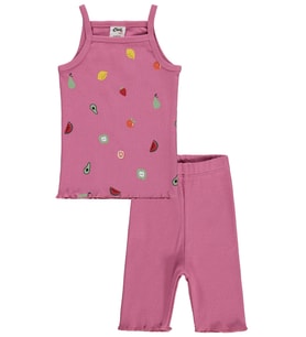 Civil Baby Meyveler Empirme Askılı 6-18 Ay Takım - Pembe