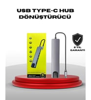 4K HDMI Çıkışlı, Gigabit Ethernet'li USB‑C Çoklu Port Hub
