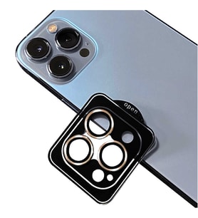 Apple iPhone 16 Pro Max Uyumlu Zore CL-18 Kamera Lens Koruyucu (Gold)
