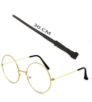 Harry Potter Asası 30 cm ve Metal Harry Potter Gözlüğü