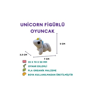 Unicorn Figür - Renkli 3D Dekoratif Oyuncak