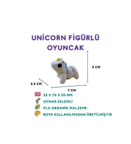 Unicorn Figür - Renkli 3D Dekoratif Oyuncak