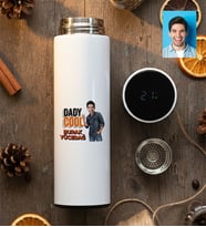 Kişiye Özel Karikatürlü Babaya Hediye Daddy Cool Filtreli Dijital Göstergeli Termos Babalar Günü Hediyesi