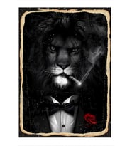 Karizma Tablo Smokinli Aslan Art Mdf Poster 25cmX 35cm