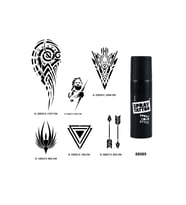 Tribal Kol Spray Tattoo Geçici Dövme Seti Dark Siyah Sprey