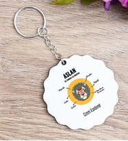 Kişiye Özel Aslan Burcuna Hediye Çiçek Anahtarlık