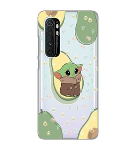 Xiaomi Mi Note 10 Lite Uyumlu Baby Yoda Desenli Şeffaf Telefon Kılıfı