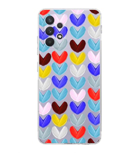 PrintiFy Samsung Galaxy A32 ile Uyumlu Water Color 1  Kamera Korumalı Şeffaf  Kılıf