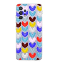 PrintiFy Samsung Galaxy A32 ile Uyumlu Water Color 1  Kamera Korumalı Şeffaf  Kılıf