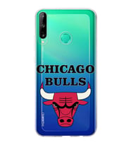Huawei P40 Lite E Uyumlu Kapak Chicago Bulls Tasarımlı Şeffaf Silikon Kılıf