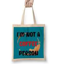 Funny Coffee Drinks Art Lover Gift Quote Vintage Retro Bez Çanta Uzun Saplı