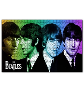 Cakapuzzle The Beatles Renk Geçişli Portre  Puzzle Yapboz MDF (Ahşap) (120 Parça)