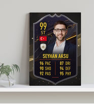 BK Gift Kişiye Özel Kanvas Tablo Futbolcu Kartı-7