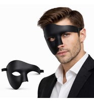 Siyah Yarım Erkek Maske – Phantom Parti &amp; Balo Maskesi