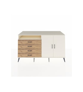 Kronos Konsol 3 Raflı 4 Çekmeceli 2 Kapaklı 176x59x99 Aytaşı-Aytaşı/Çam
