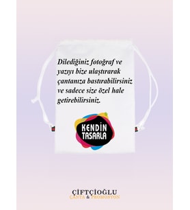 Kişiye Özel Su Geçirmez İp Büzglü Sırt-Ayakkabı-Spor Çantası Leke Tutmaz Birinci Kalite Kumaş