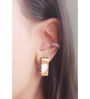 Kadın Vip Seri 316 L Paslanmaz Çelik Mineli Kalp Figürlü 2'li Set Küpe