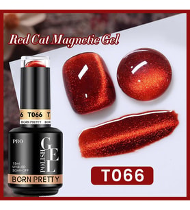 BORN PRETTY 15ml Hema Free Red Cat Magnetic Kalıcı oje T66 (60219)