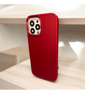 iPhone 13 Pro Max Uyumlu Sade ve Şık Kaliteli Silikon Telefon Kılıfı (Kırmızı)