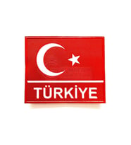 Türkiye Türk Bayrağı 3D, Altta Yeni Tip, Cırtlı, Standart Ölçü, 1.sınıf Kalite (Çok Renkli)