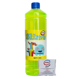 Akbel şaka hamuru slime fosforlu yeşil 1 kg + boraks