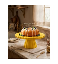 Kek Pasta Sunum Standı Cupcake Standı 24 cm Sarı