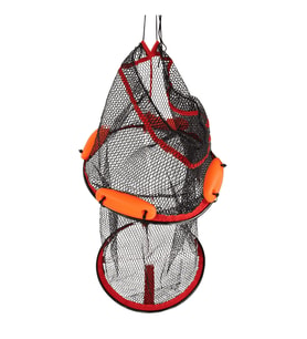 Katlanabilir Şamandıralı Canlı Balık Sepeti – Profesyonel Balık Saklama Filesi 35x50 cm (Livar)