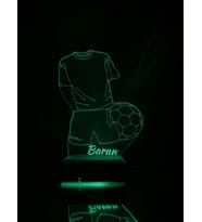 Hediyelik 3D Forma ve Futbol Topu Led Masaüstü ve Gece Lambası