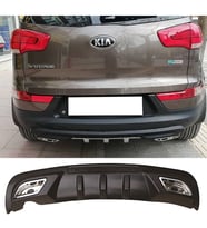 Kia Sportage Difüzör Difizör Siyah + Kare Egzoz Görünüm C Tip