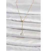 Pirinç Gold Renk Asansörlü Model Kadın Kolye 5886 - SSSSSS2653-4485