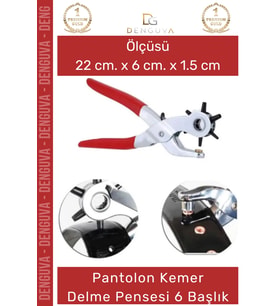 Özel Üretim 6 Başlıklı Delik Açıcı Perçin Prensi Erkek Kadın Pantolon Kemer Delme Pensesi