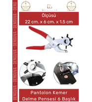 Özel Üretim 6 Başlıklı Delik Açıcı Perçin Prensi Erkek Kadın Pantolon Kemer Delme Pensesi